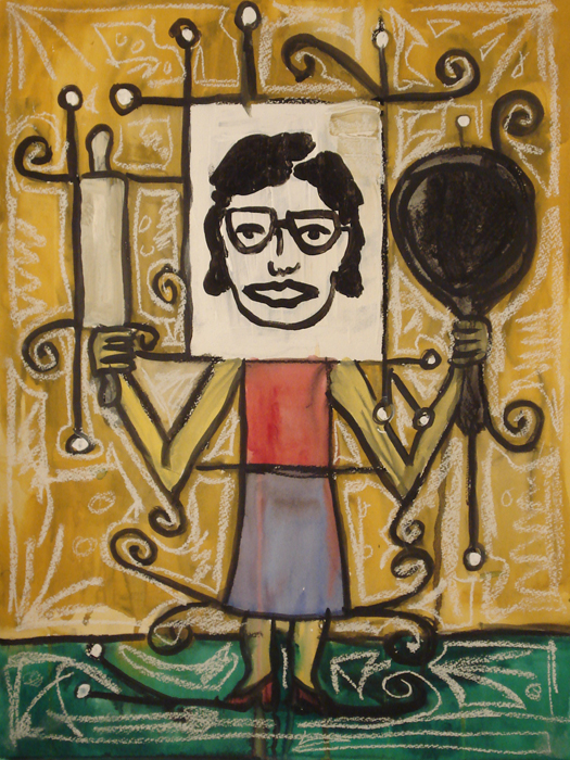womanly blockheaded woman