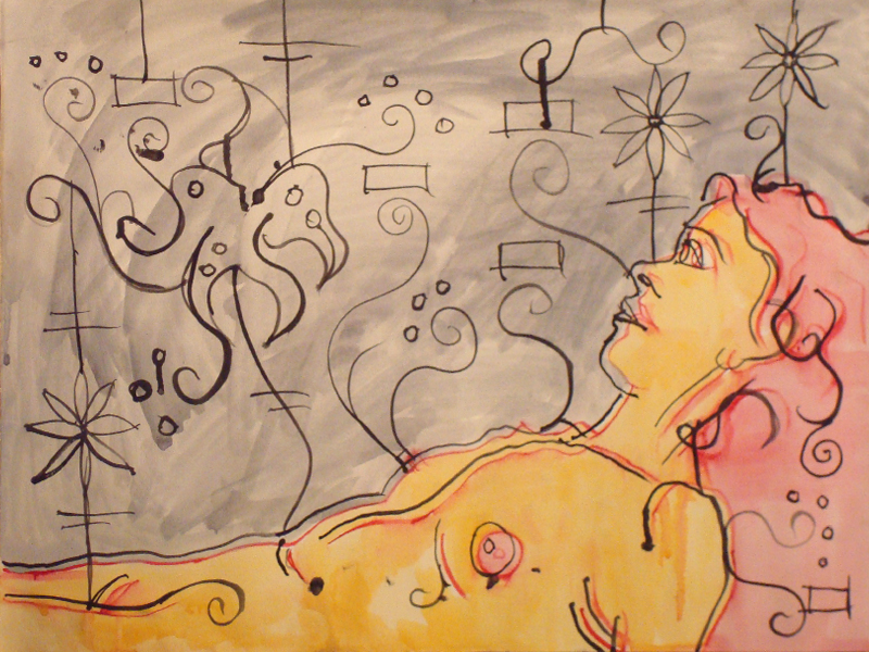 untitled painting of hillary 001