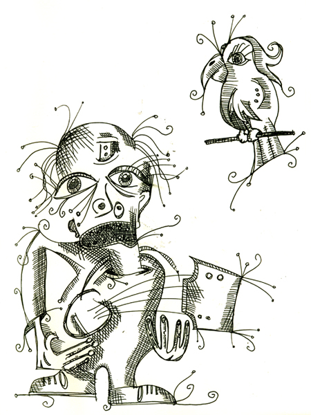 banjo and a bird