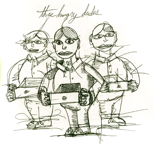 three hungry dudes
