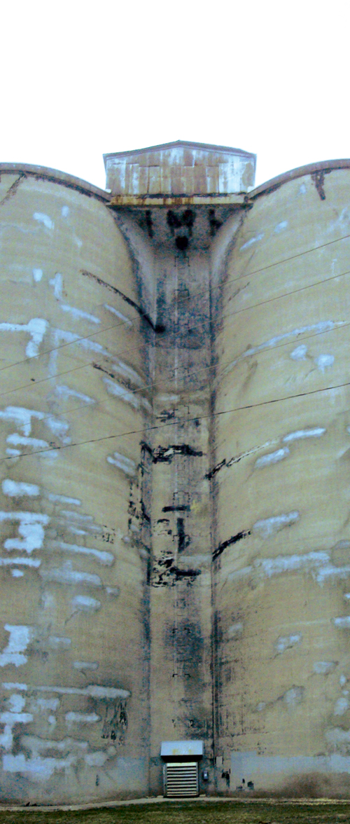 my little rusty shack on top of the silos