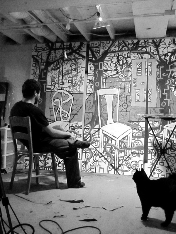 taking in some advice on the triptych