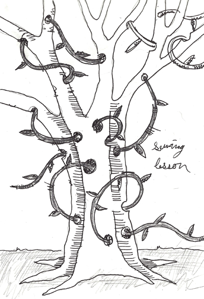 sewing lesson