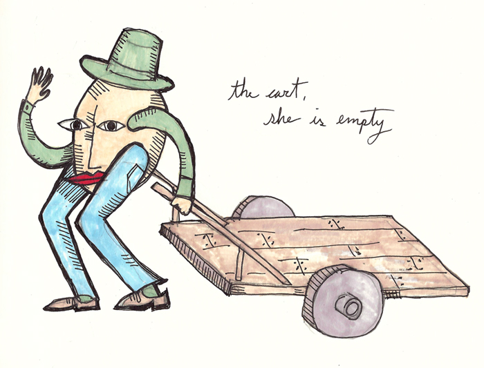 the cart she is empty