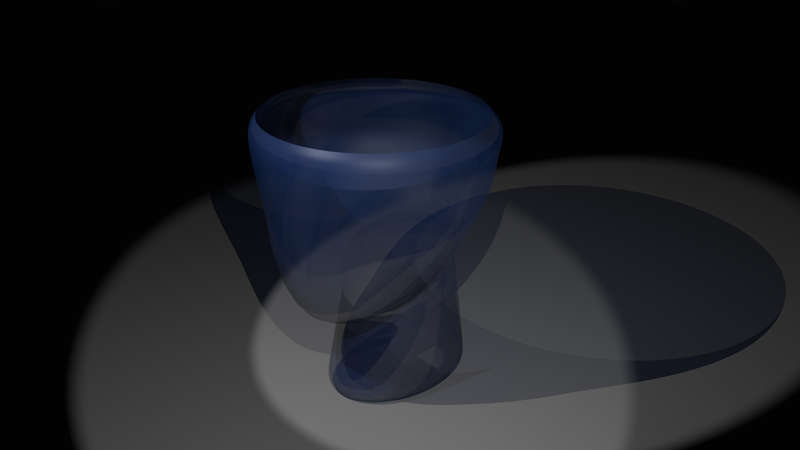 blue glass head