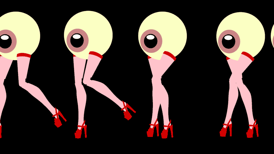 eyeballs with legs